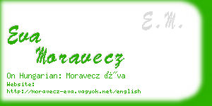 eva moravecz business card